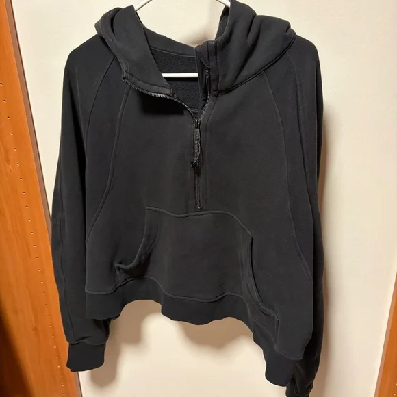 Lululemon Scuba Oversized Half-Zip Hoodie Black Size XL/XXL - Picture 8 of 11